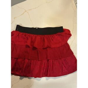 Guess Tiered Ruffled Skirt Sz S Polka Dots Lined